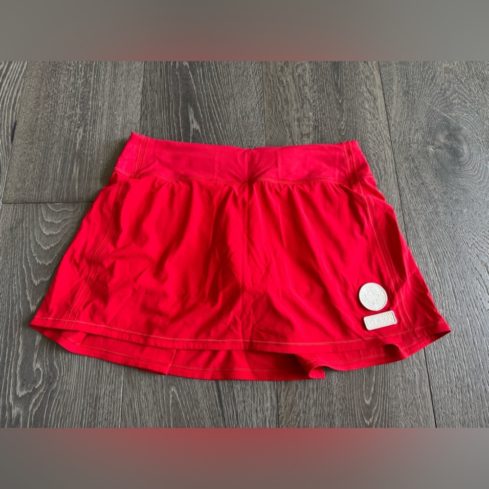 Lululemon Pace Rival Mid-Rise Skirt *Long Team Canada in True Red Size 8